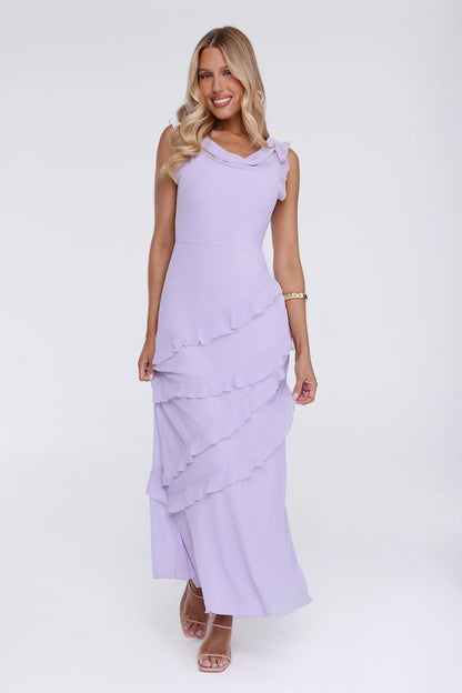 Star Effect Maxi Dress Lavender