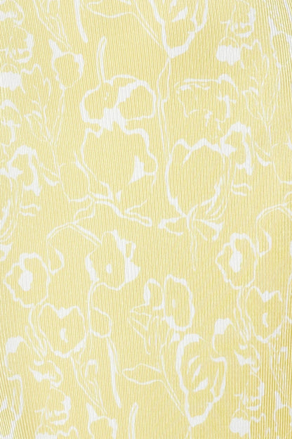 Sharp Style Strapless Plisse Maxi Dress Yellow