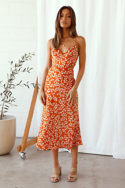 Love Arrow Maxi Dress Orange