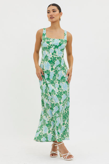 Living Hope Tied Back Maxi Dress Green